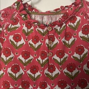 Mini Boden Coral and White Floral Dress